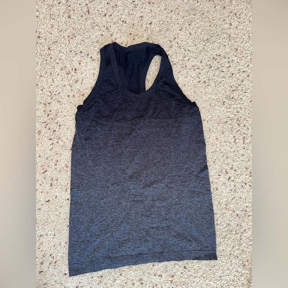 Athleta Workout Tank Top - Navy and Gray